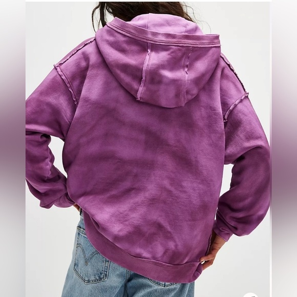 Free People We The Free Your Favorite Washed Hoodie Spring Bud Combo Size S NWT - Picture 2 of 11